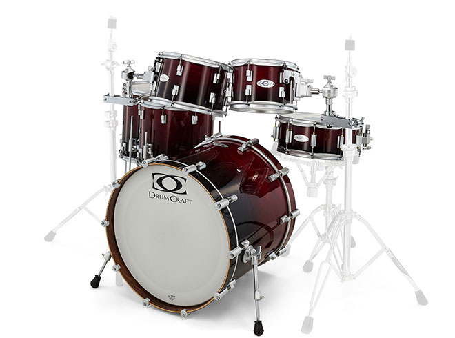 DrumCraft Series 6 Limited 2up 2down Black To Red Fade