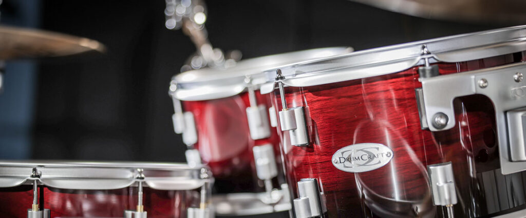 DrumCraft Series 6 Limited Black To Red Fade Color Closeup