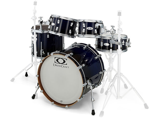 DrumCraft Series 6 Limited Standard Black To Vivid Blue Fade
