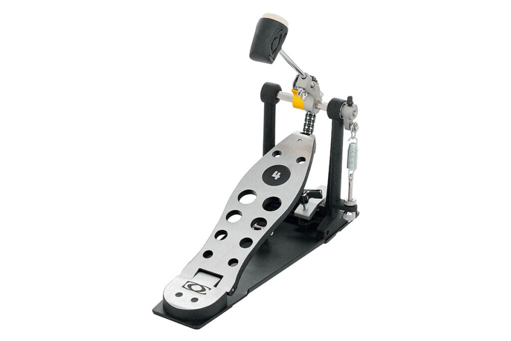 DrumCraft Series 4 bass drum pedal with a lightweight, perforated footboard on a white background.